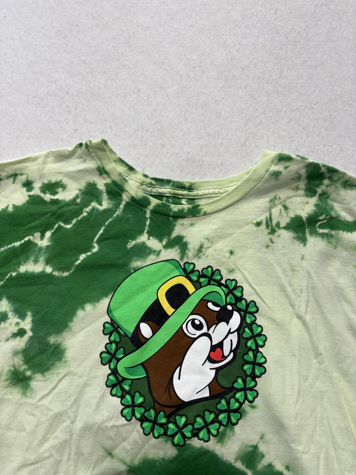 Buc-ee's Shirt Mens Medium Green Tie Dye The Paddy St Patricks Day Graphic Tee