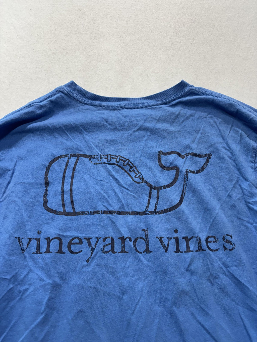 Vineyard Vines Shirt Mens Small Blue Long Sleeve Whale Logo Pocket Graphic Tee