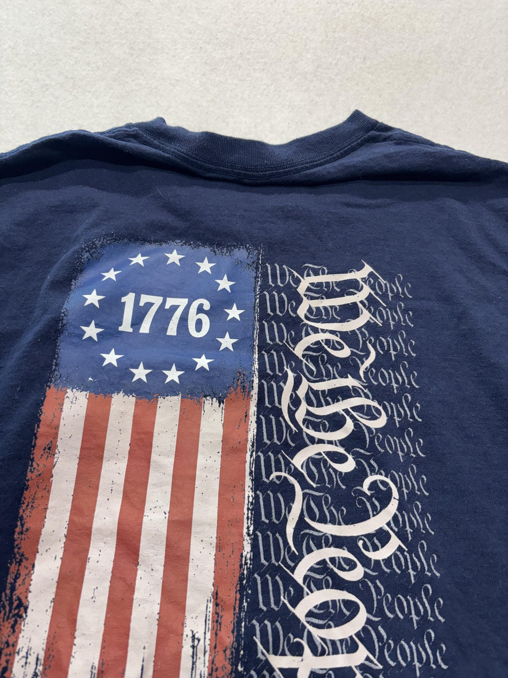 Shirt Mens Medium Blue 1776 We The People 250 Years Graphic Tee Patriotic
