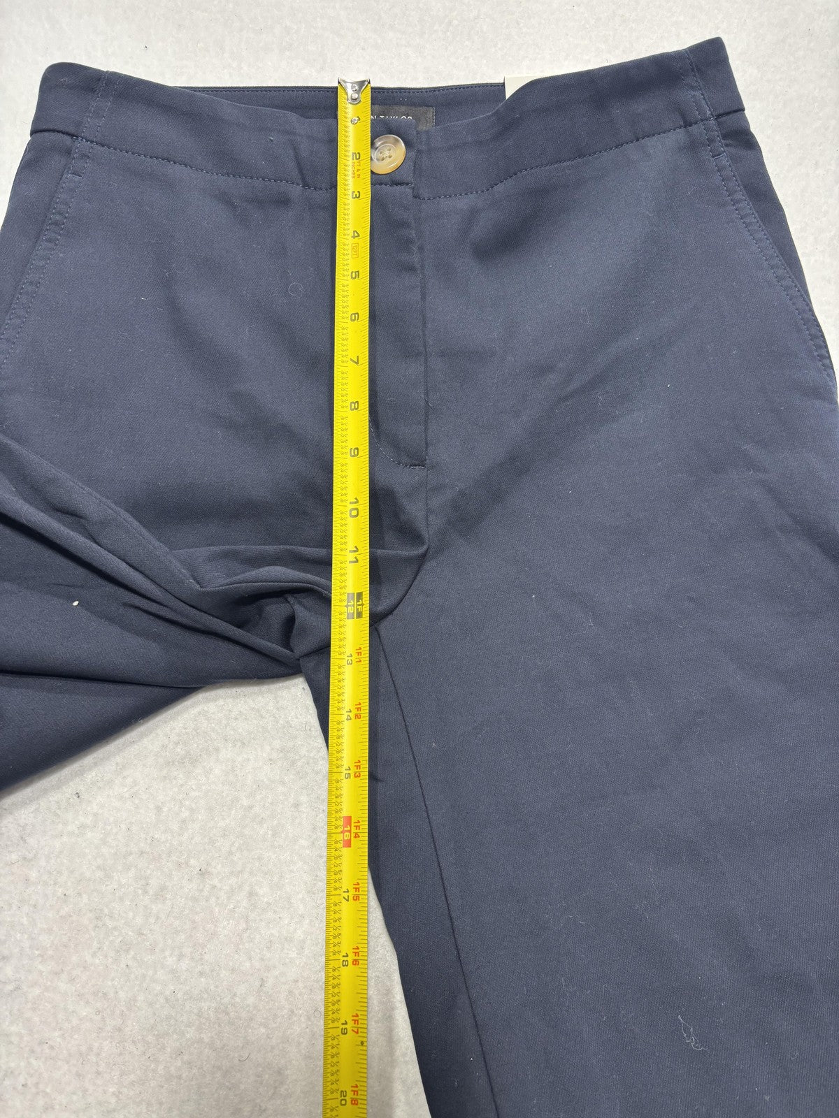 Ann Taylor Dress Pants Womens 8 Blue Wide Leg Crop Ankle High Rise Twill Work