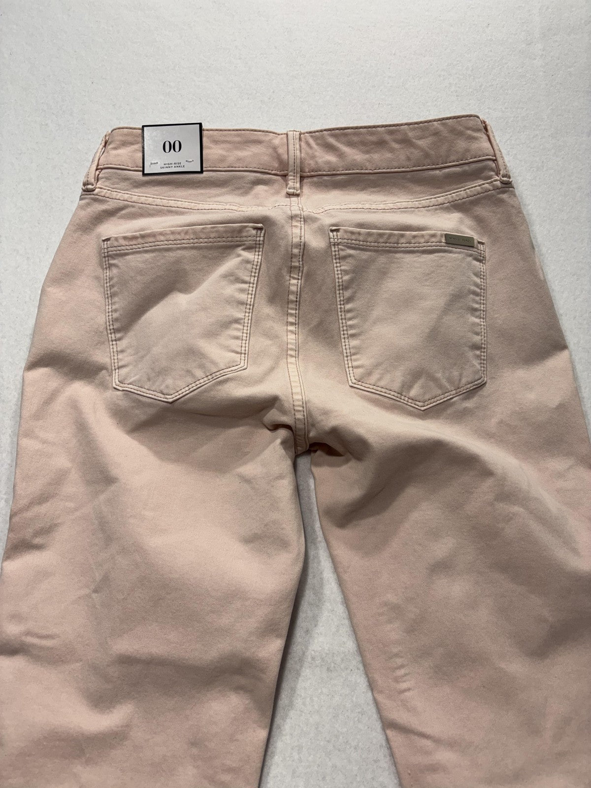 White House Black Market HR Sculpt Skinny Jeans Womens 00 Pink High Rise Stretch