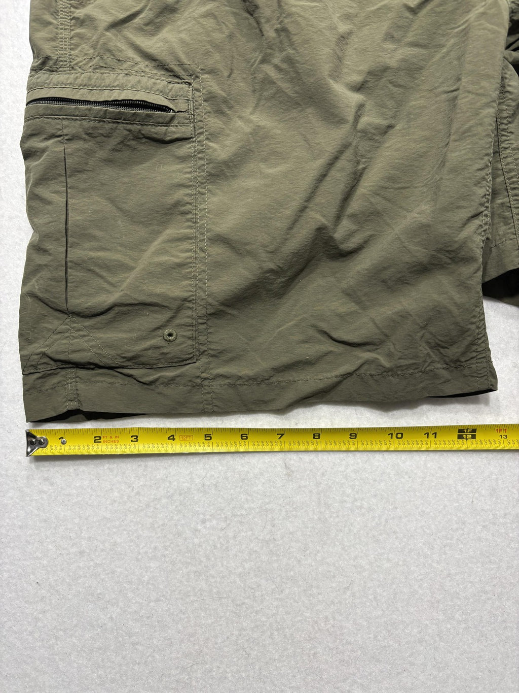 Columbia Swim Shorts Mens Large Green Elastic Waist Cargo Pockets Mesh Lined