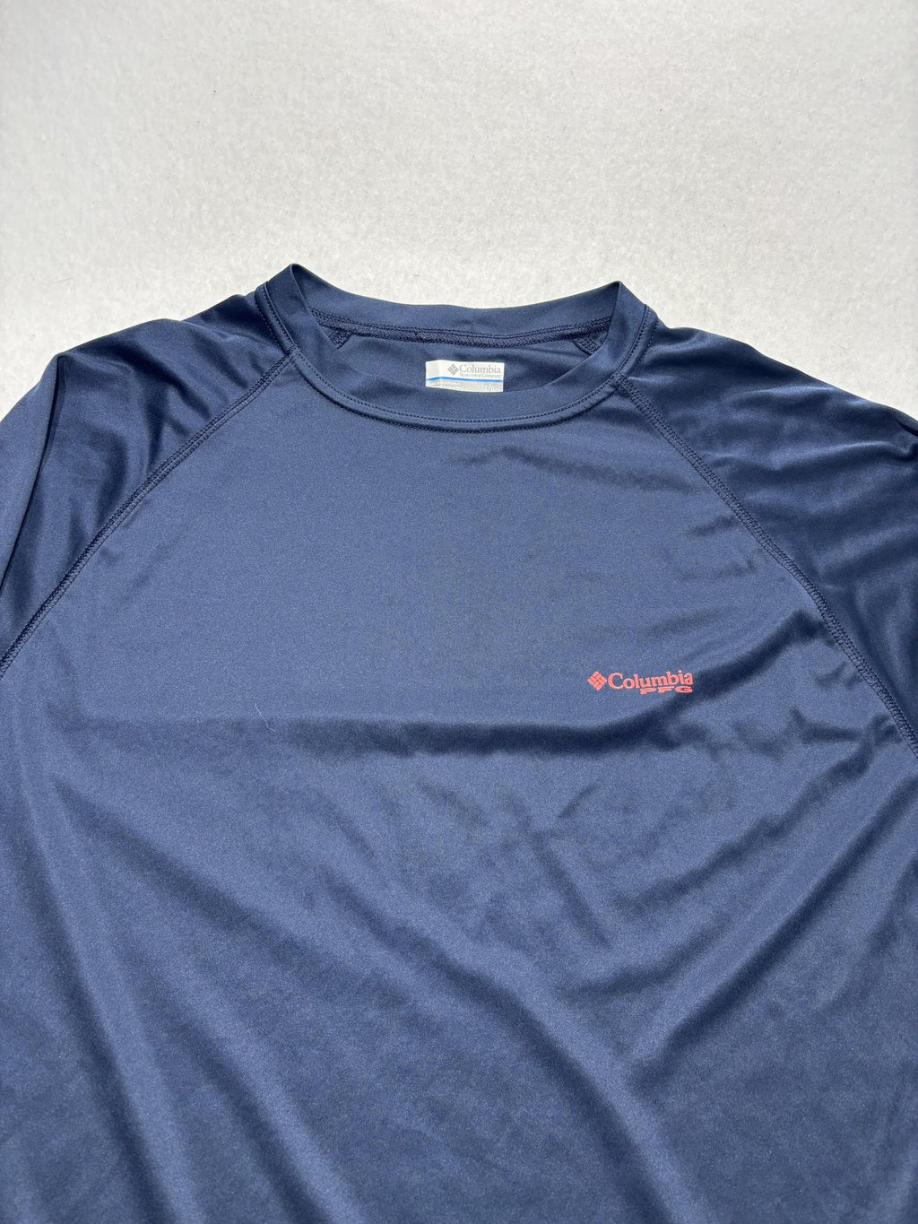 Columbia PFG Omni-Shade Shirt Mens Large Blue Long Sleeve Fishing UV Protection
