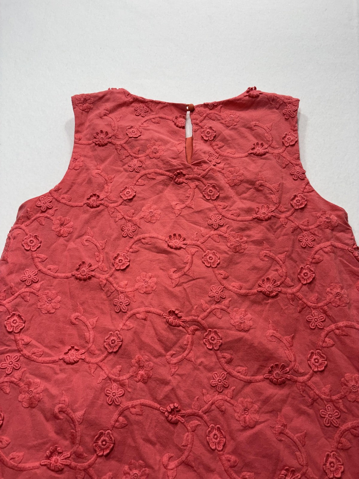 Jude Connally Dress Womens 8 Pink Floral Embroidered Sleeveless Shift