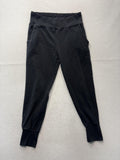 Ambiance Jogger Pants Womens L Black Knit Elastic Waist Tapered Lounge Casual