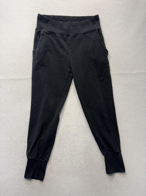 Ambiance Jogger Pants Womens L Black Knit Elastic Waist Tapered Lounge Casual
