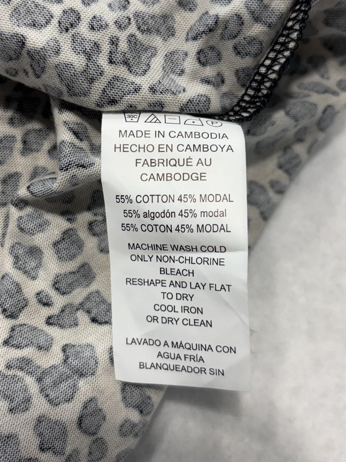 Michael Kors Blouse Womens Medium Beige Leopard Print 3/4 Bell Sleeve Tunic Top