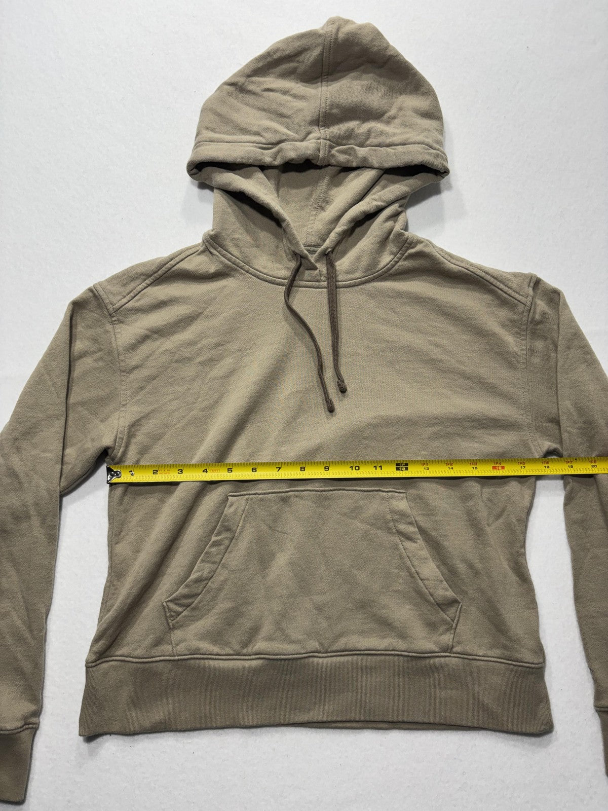 Everlane Hoodie Womens Small Beige Organic Cotton Terry Raglan Pullover Top