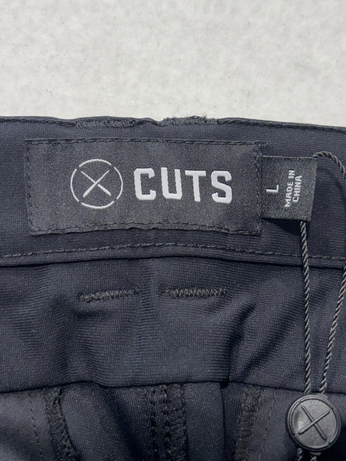 Cuts AO Jogger Pants Mens Large Black Elastic Waist Slim Tapered Stretch Casual