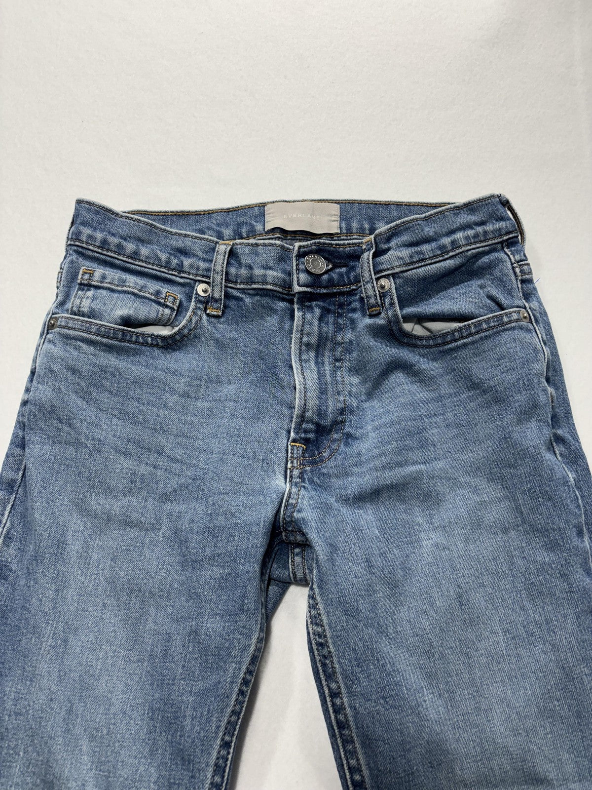 Everlane Jeans Womens 28 Blue Medium Wash Skinny Mid Rise Stretch 28x28.5