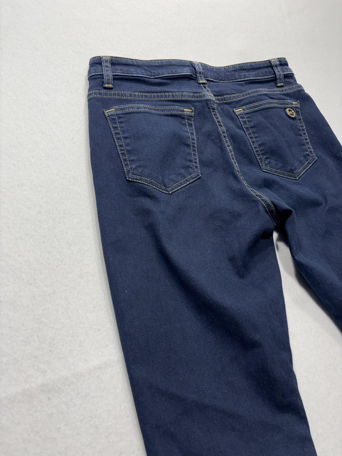 Michael Kors Izzy Skinny Jeans Womens 8 Blue Dark Wash Mid Rise Stretch 30x28.5