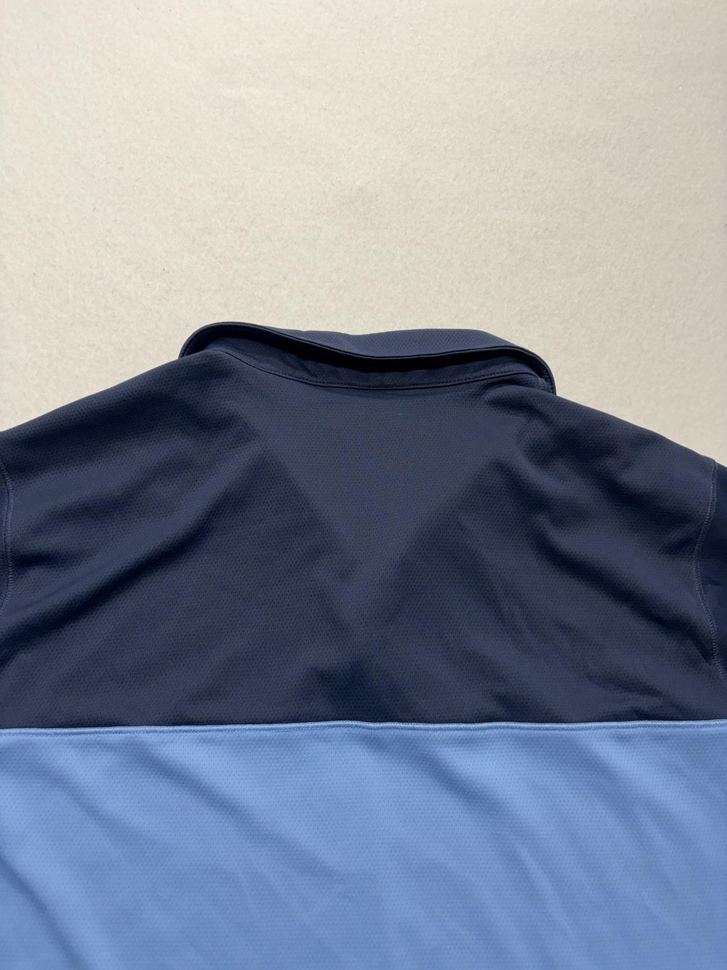 Columbia Omni-Shade Polo Shirt Mens Medium Blue Colorblock Golf UV Protection