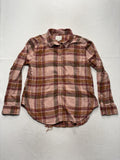 American Eagle Outfitters Button Up Shirt Womens Small Pink Plaid Flannel Casual