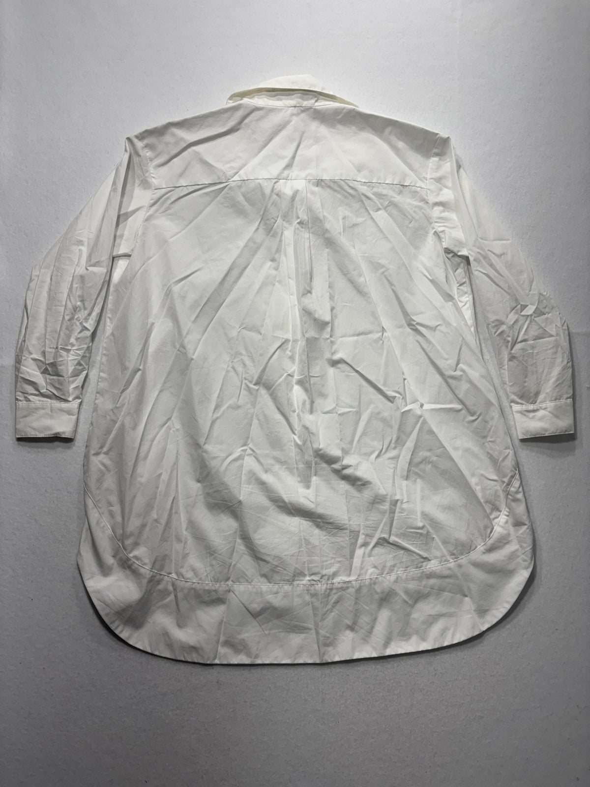 SBJ Austin Shirt Womens One Size White Long Tunic Button Front Cotton Top