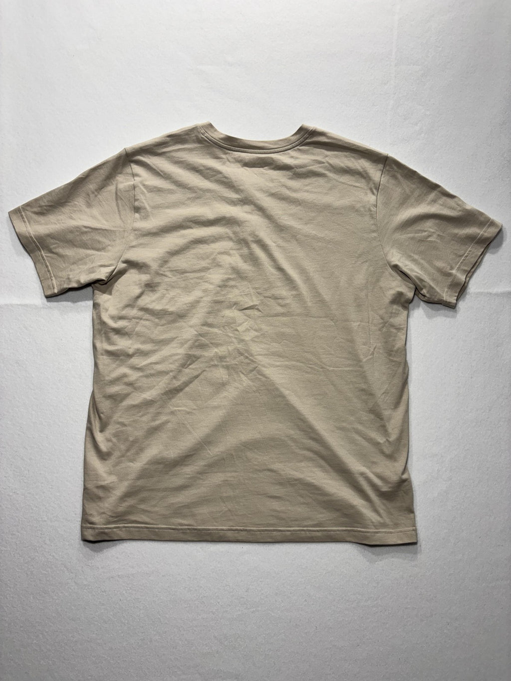 Columbia Shirt Mens Large Beige Short Sleeve Henley Logo T-Shirt Casual