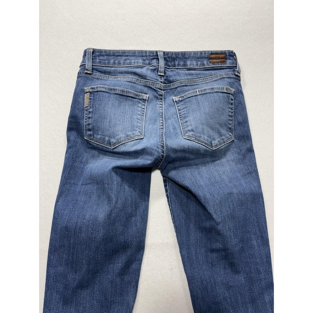 Paige Verdugo Ultra Skinny Jeans Womens 27 Blue Distressed 28x28.5 Stretch