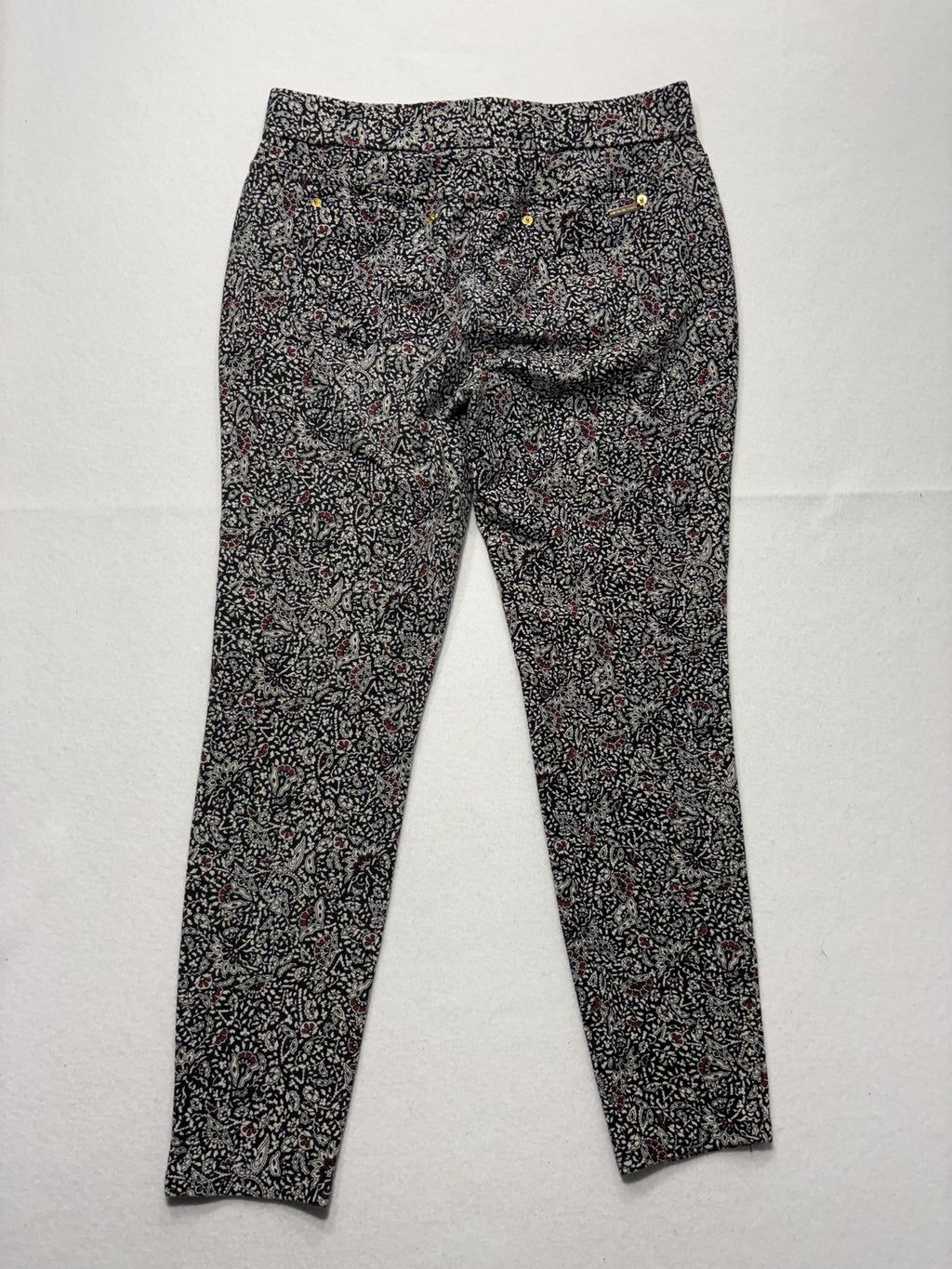 MICHAEL Michael Kors Pants Womens Large Black Paisley Jegging Pull On Stretch