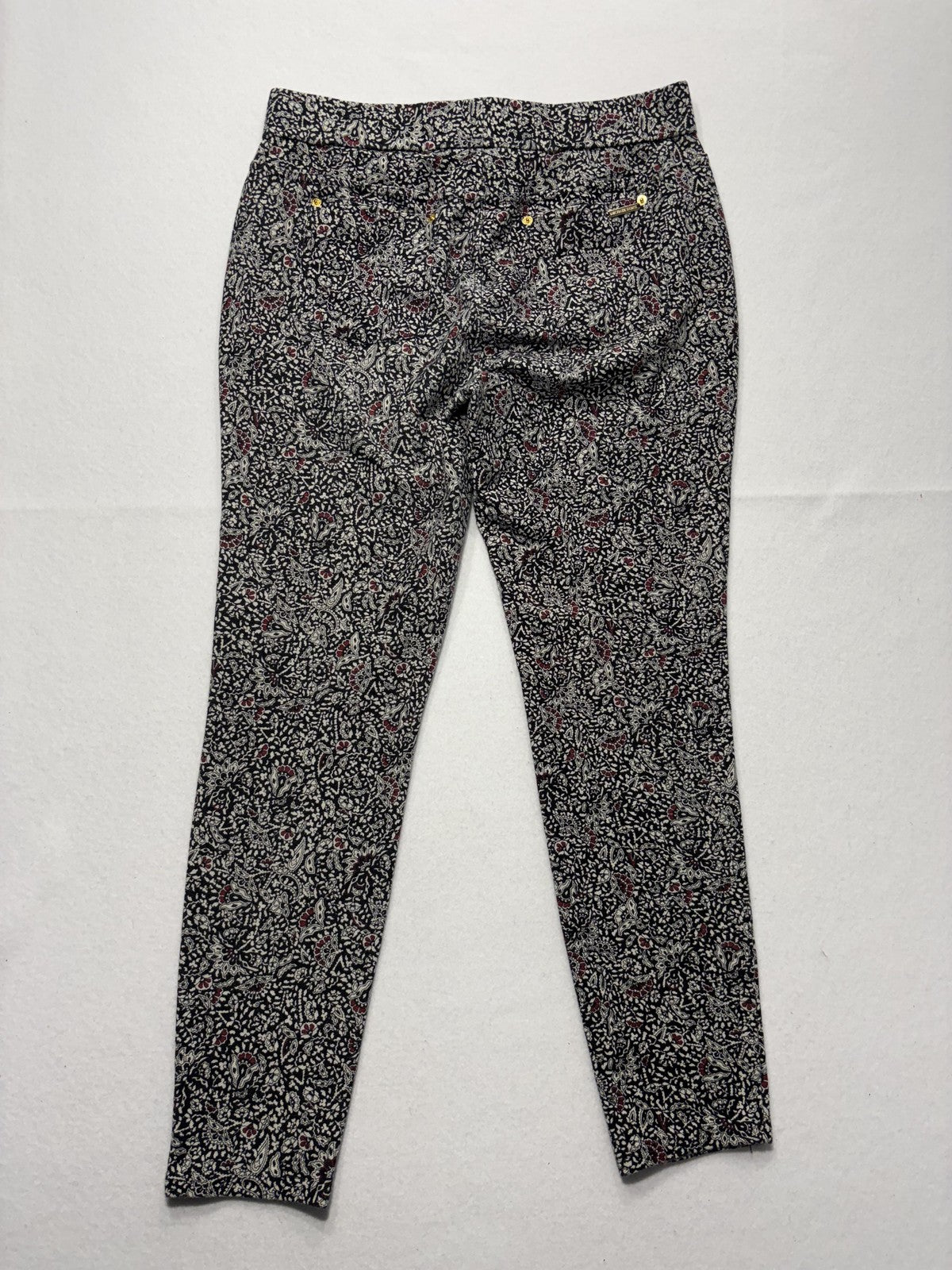 MICHAEL Michael Kors Pants Womens Large Black Paisley Jegging Pull On Stretch