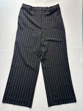 Nordstrom Dress Pants Womens XXL Black Penelope Pinstripe Wide Leg Pull On