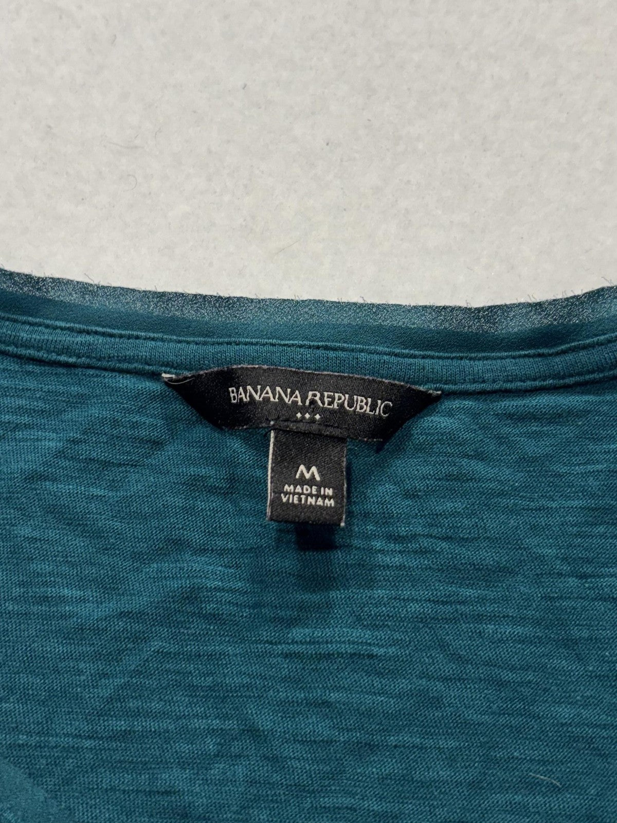 Banana Republic Tank Top Womens M Blue Scoop Neck Layered Hem Summer Casual