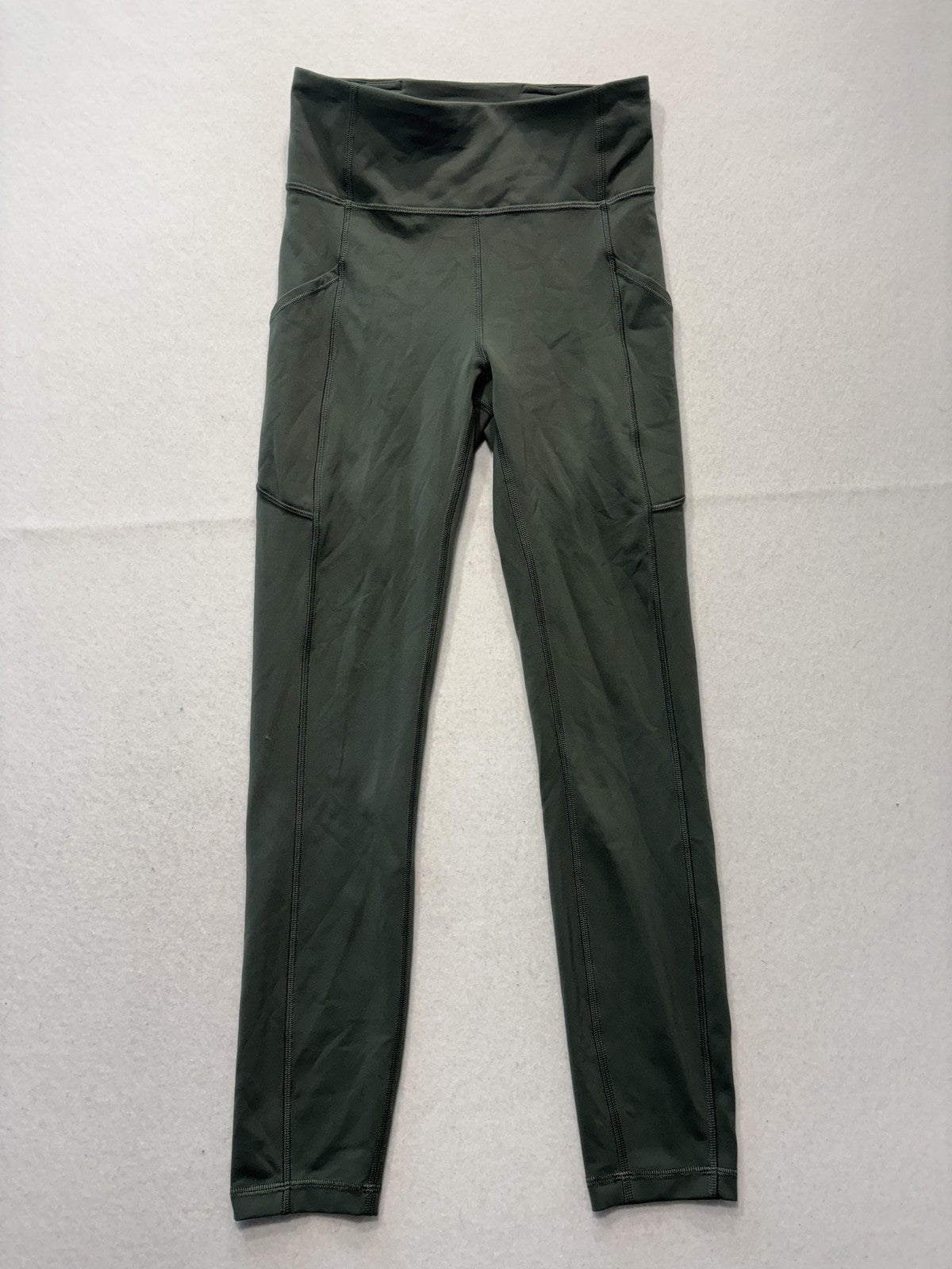 Lululemon Leggings Womens 4 Green High Rise Pocket Ankle Yoga Athletic