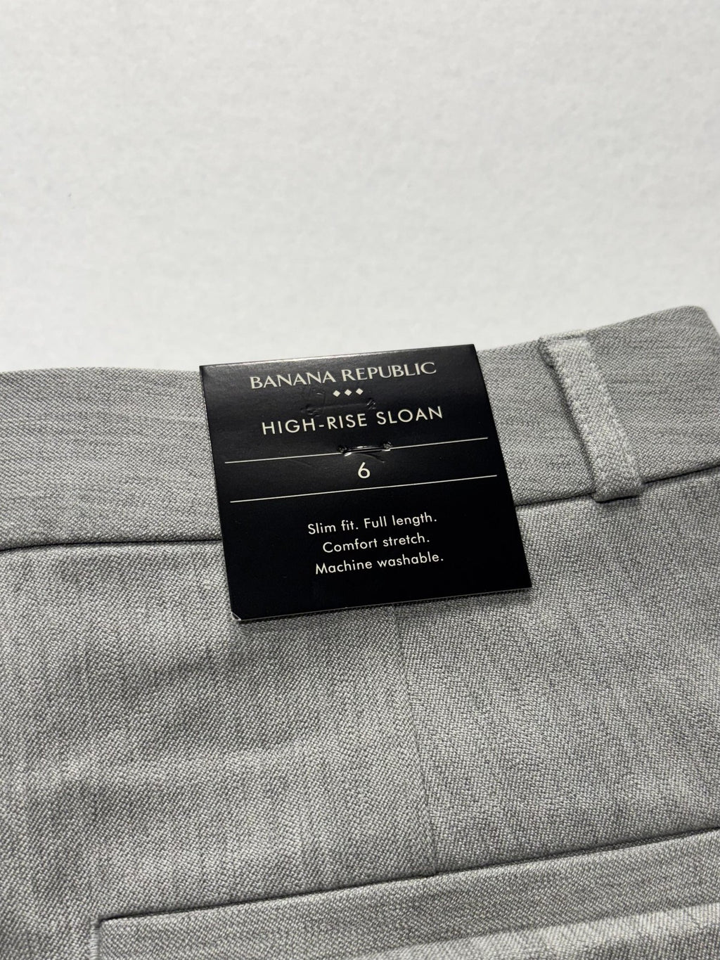 Banana Republic Dress Pants Womens 6 Gray High Rise Sloan Slim Stretch Twill