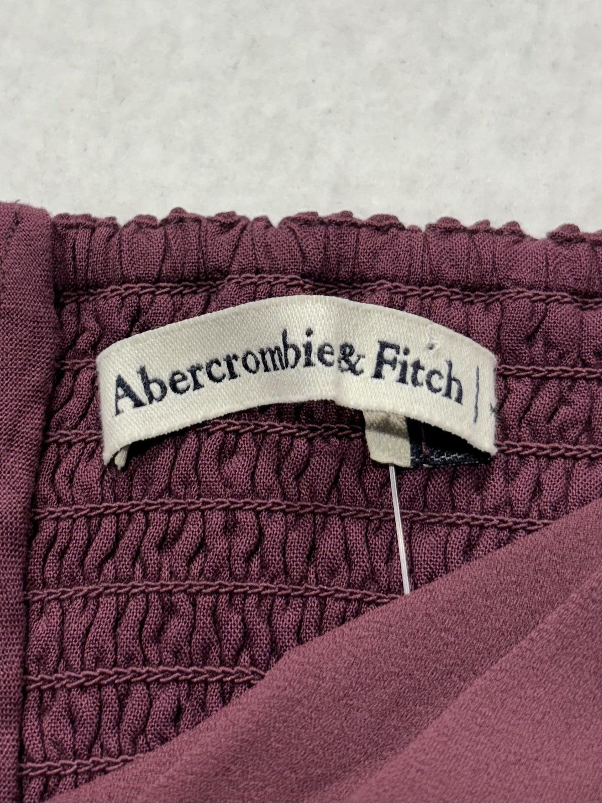 Abercrombie & Fitch Dress Womens Small Purple Sweetheart Puff Sleeve Flare Mini
