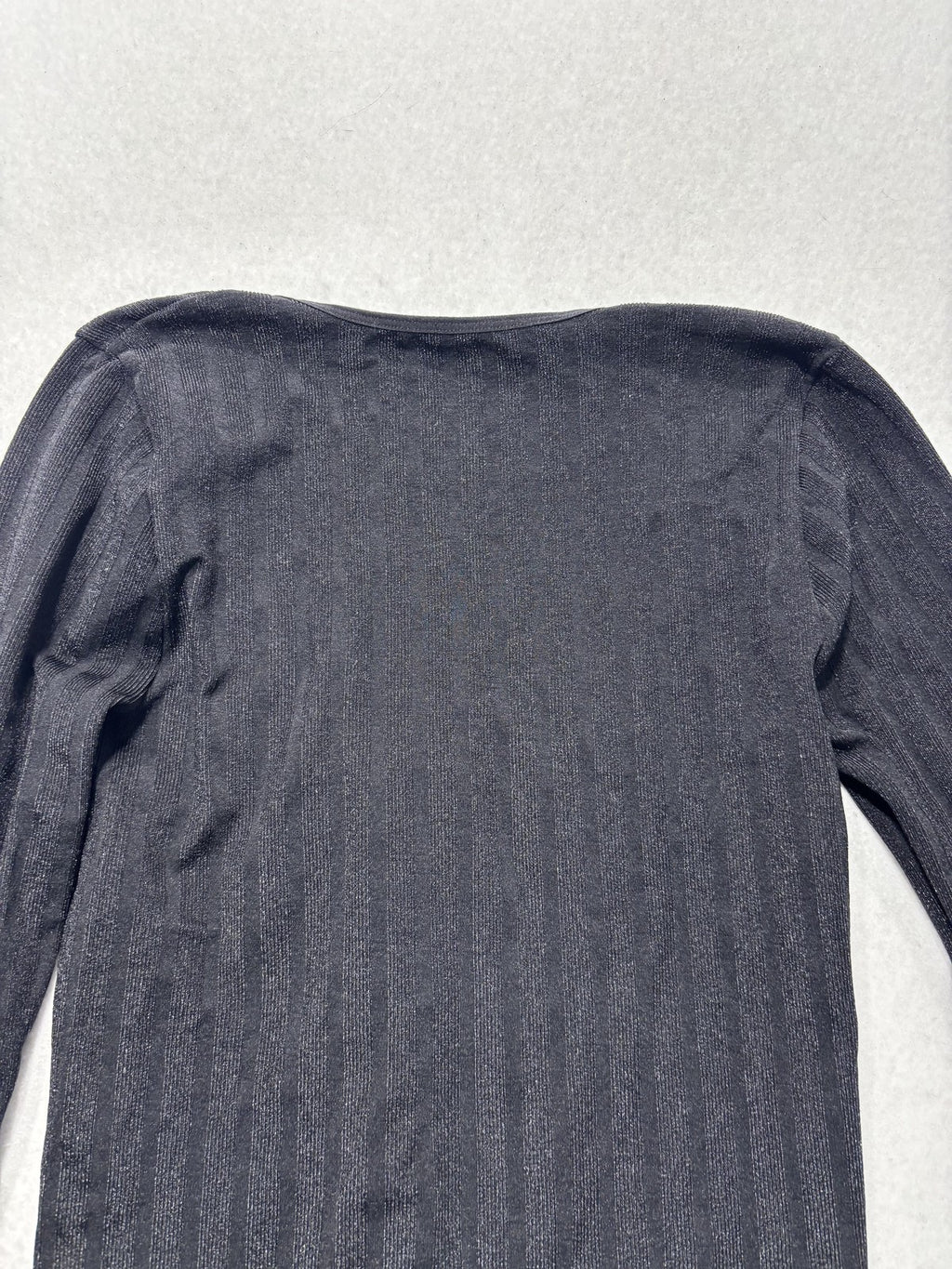 Free People Shirt Womens XS/S Black Scoop Neck Long Sleeve Stretch Knit Top
