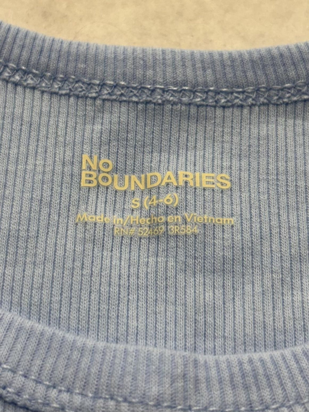 No Boundaries Tank Top Juniors S Blue Round Neck Ribbed Knit Basic Stretch 3R584