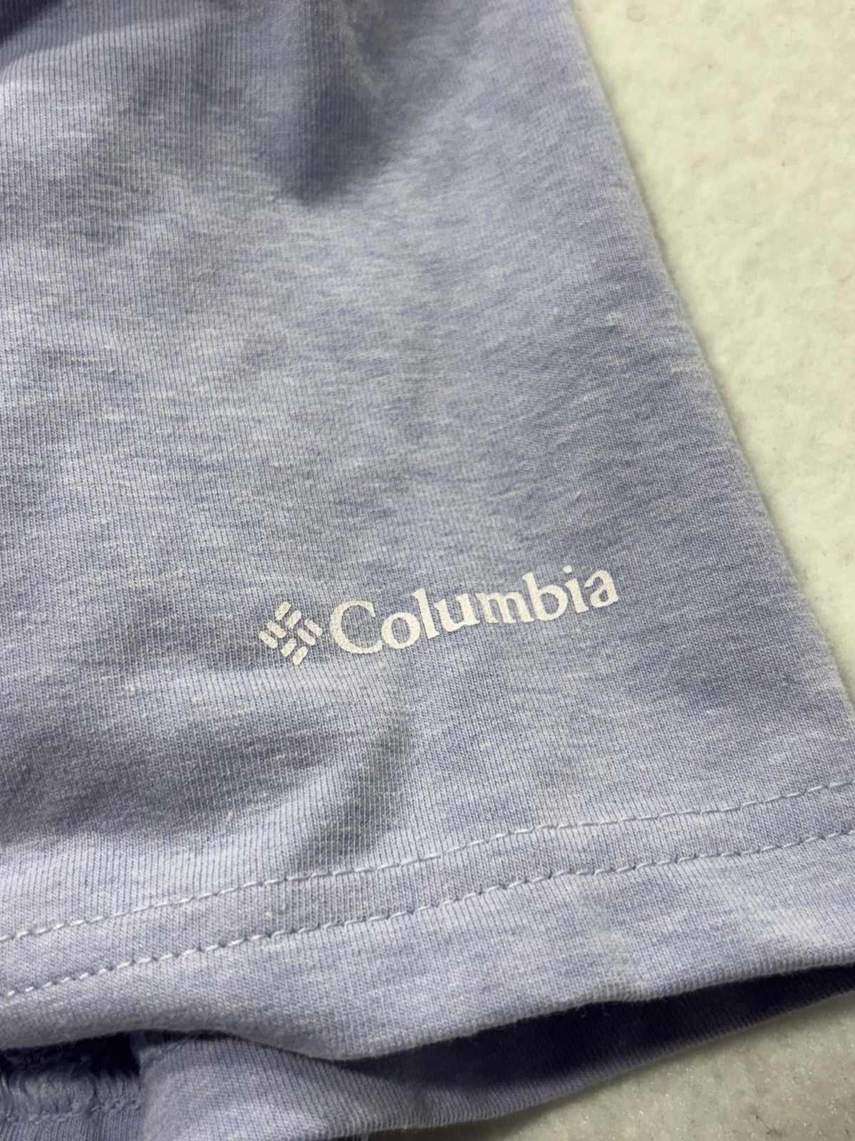 Columbia Top Womens M Purple Tie Front T Shirt Scoop Neck Stretch Casual