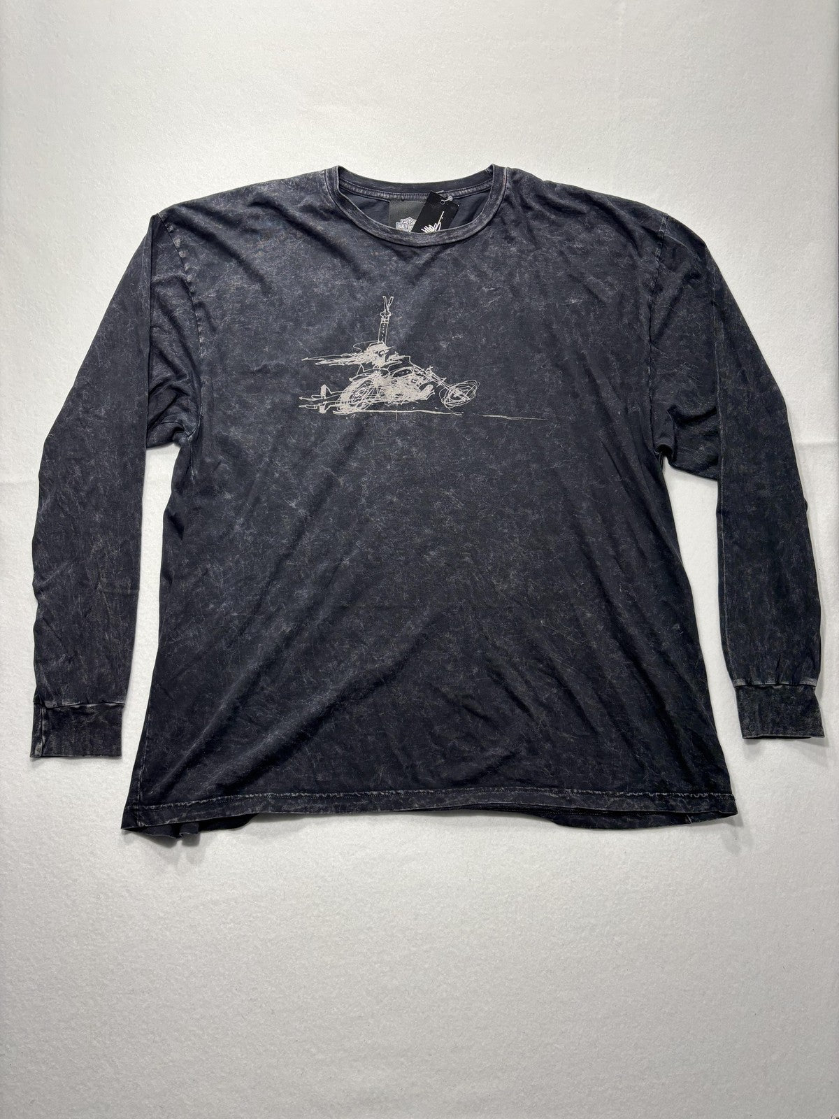 Harley-Davidson Shirt Mens 3XL Black Willie G Peace Graphic Long Sleeve Museum