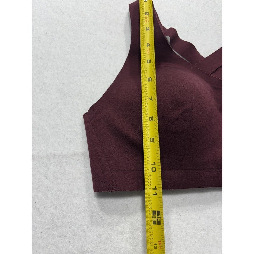 Lululemon Enlite Sports Bra Womens 34D Red High Support Crossback Zip Running