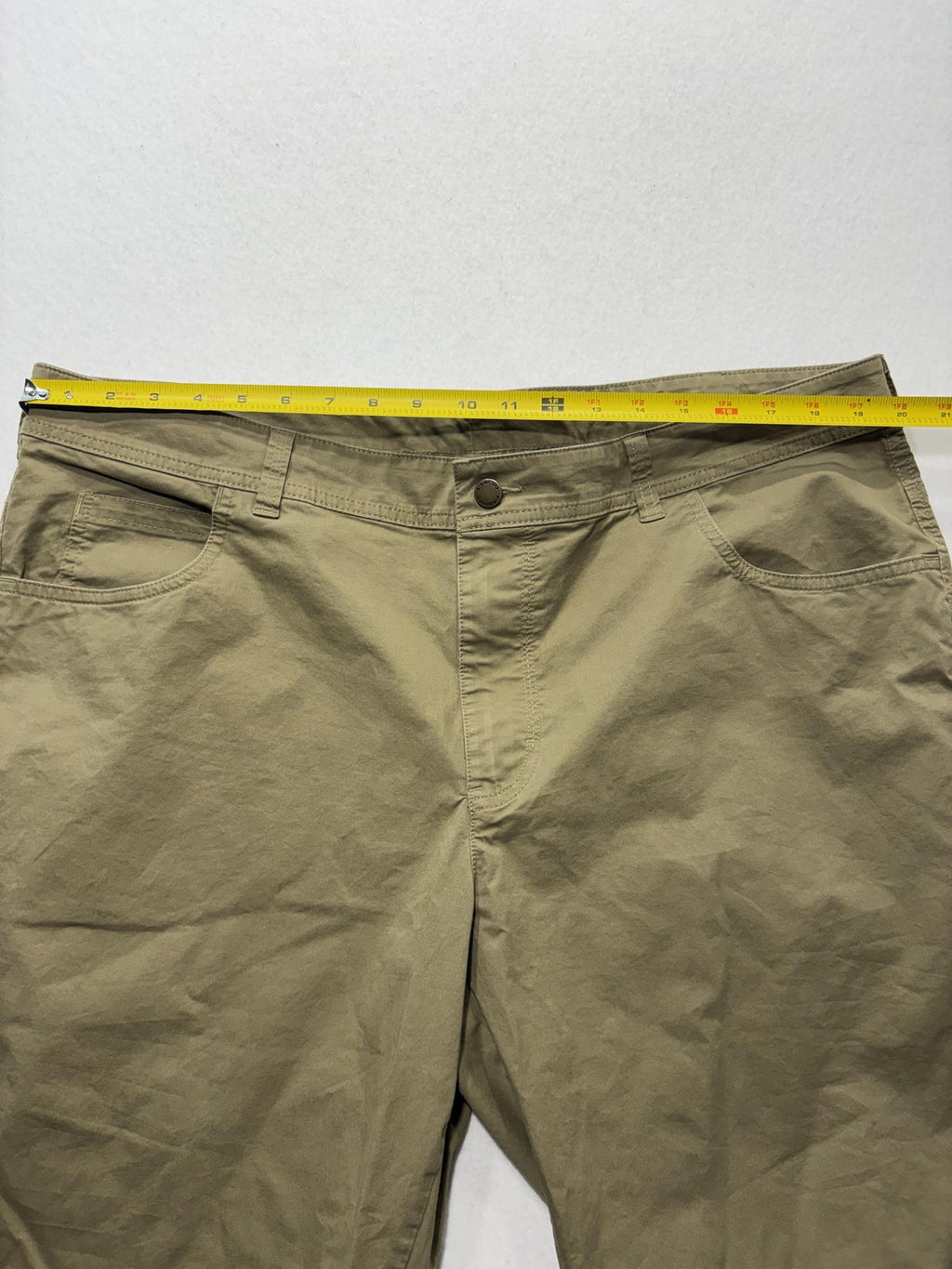 Columbia Khaki Pants Mens 40x34 Green Regular Fit Canvas Stretch Casual Outdoor