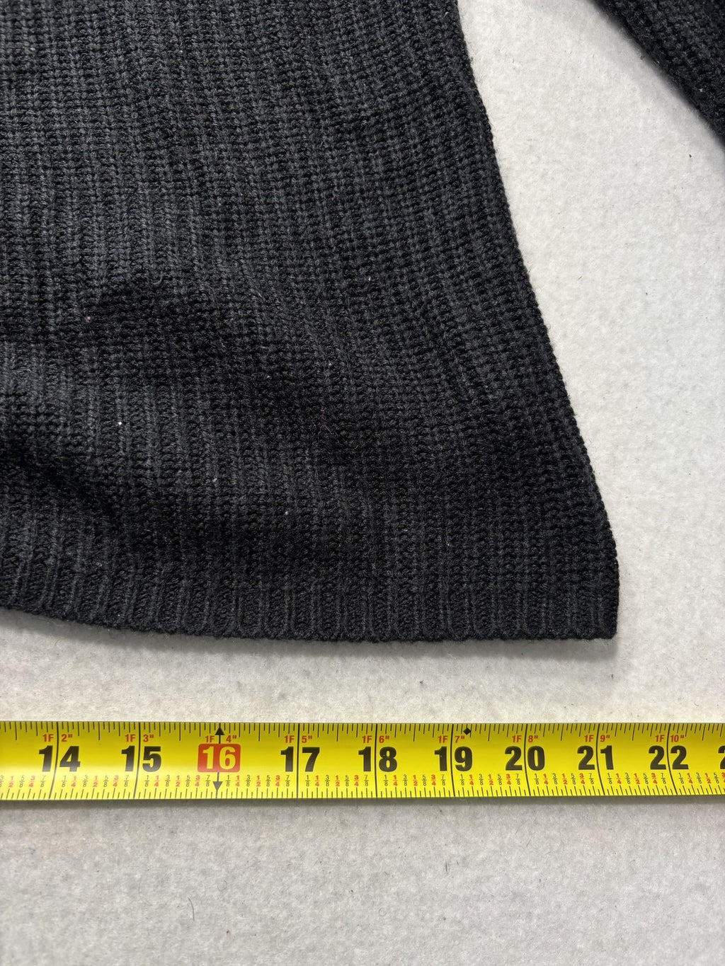 Full Circle Trends Sweater Womens 2X Plus Black V Neck Waffle Knit Drawstring