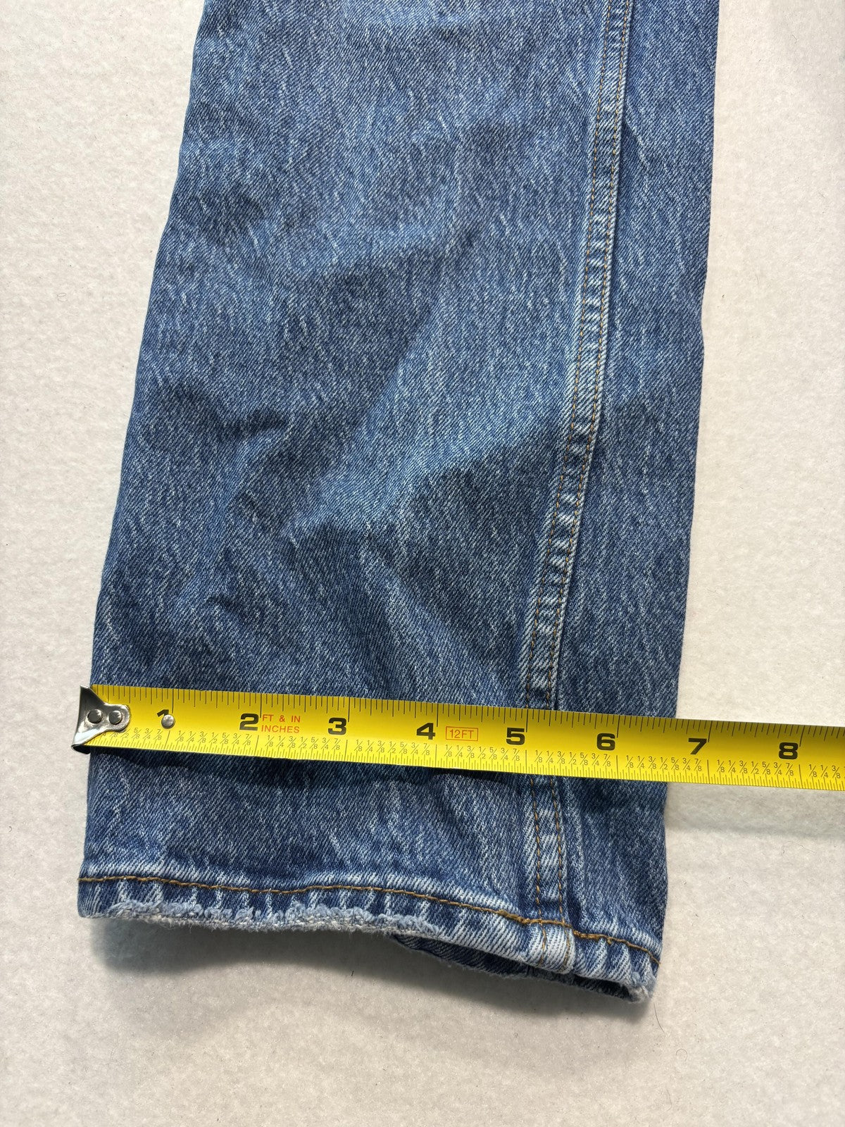 Abercrombie & Fitch 90s Straight Jeans Womens 25 Blue High Rise Distressed 25x27