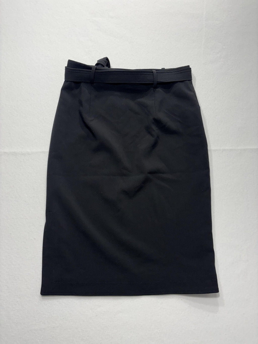 Banana Republic Skirt Womens 6 Black Belted Stretch Knee Length Pencil Work