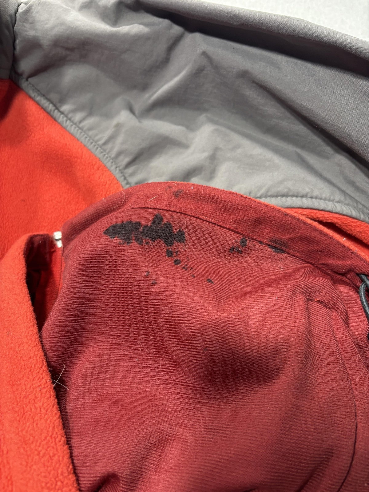 Columbia Jacket Mens Small Red Fleece Full Zip Chi Omega College Windbreaker