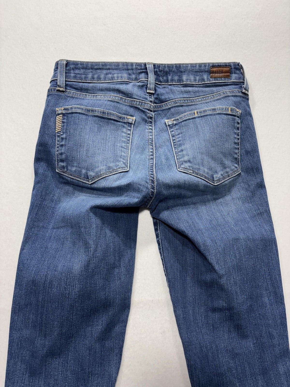 Paige Verdugo Ultra Skinny Jeans Womens 27 Blue Distressed 28x28.5 Stretch