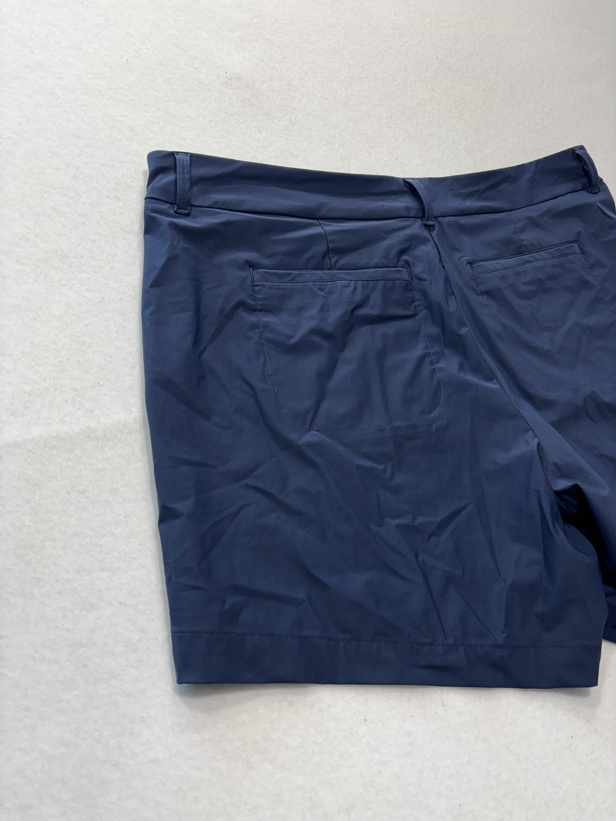 SPANX Shorts Womens XL Blue Chino Pull On Sunshine Solutions Stretch Pockets