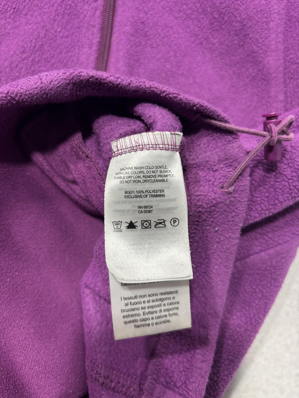Columbia Jacket Womens Large Purple Fleece Full Zip Stand Collar Pockets Outdoor