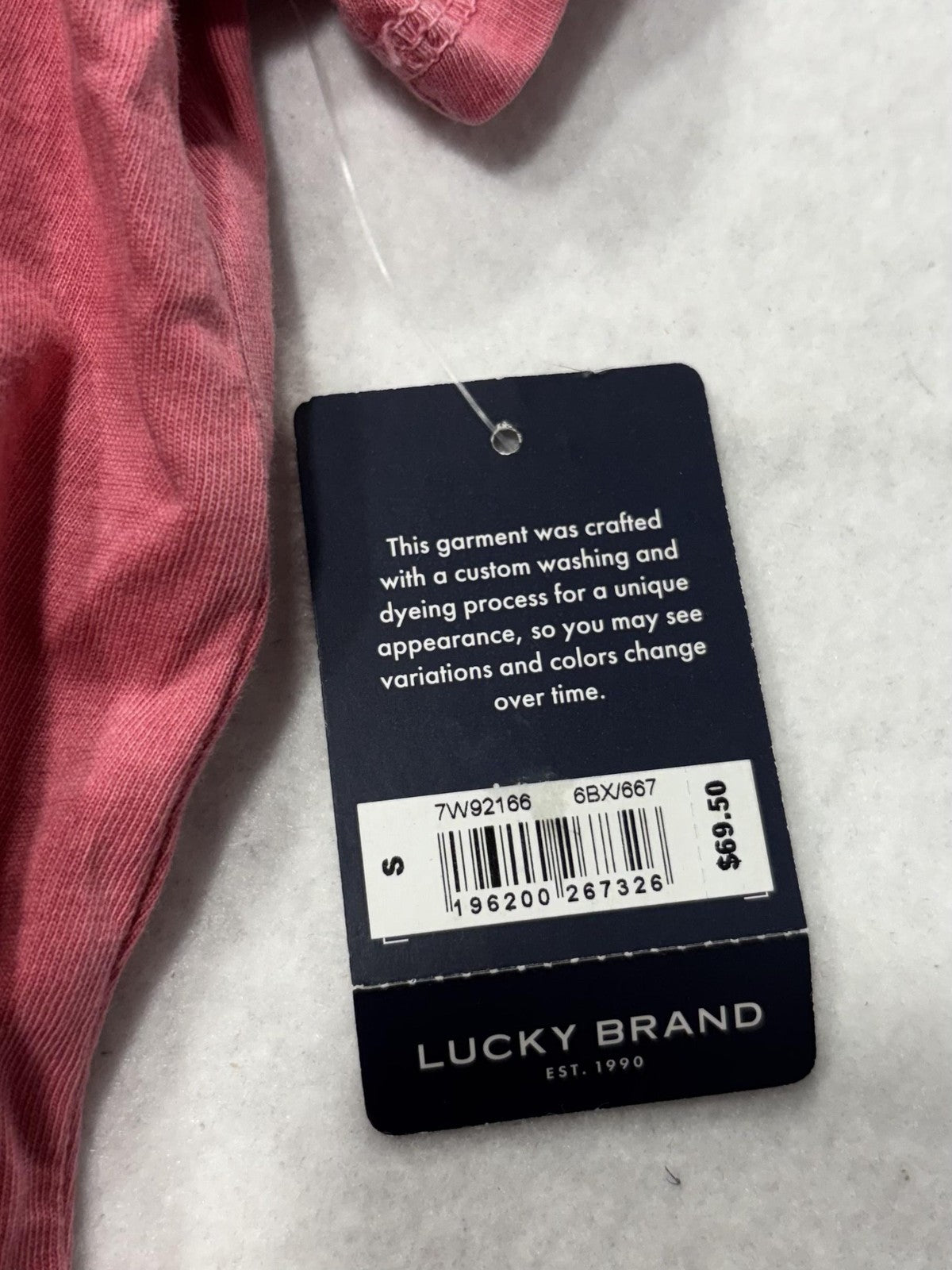 Lucky Brand T-Shirt Dress Womens Small Pink V Neck Short Sleeve Jersey Casual