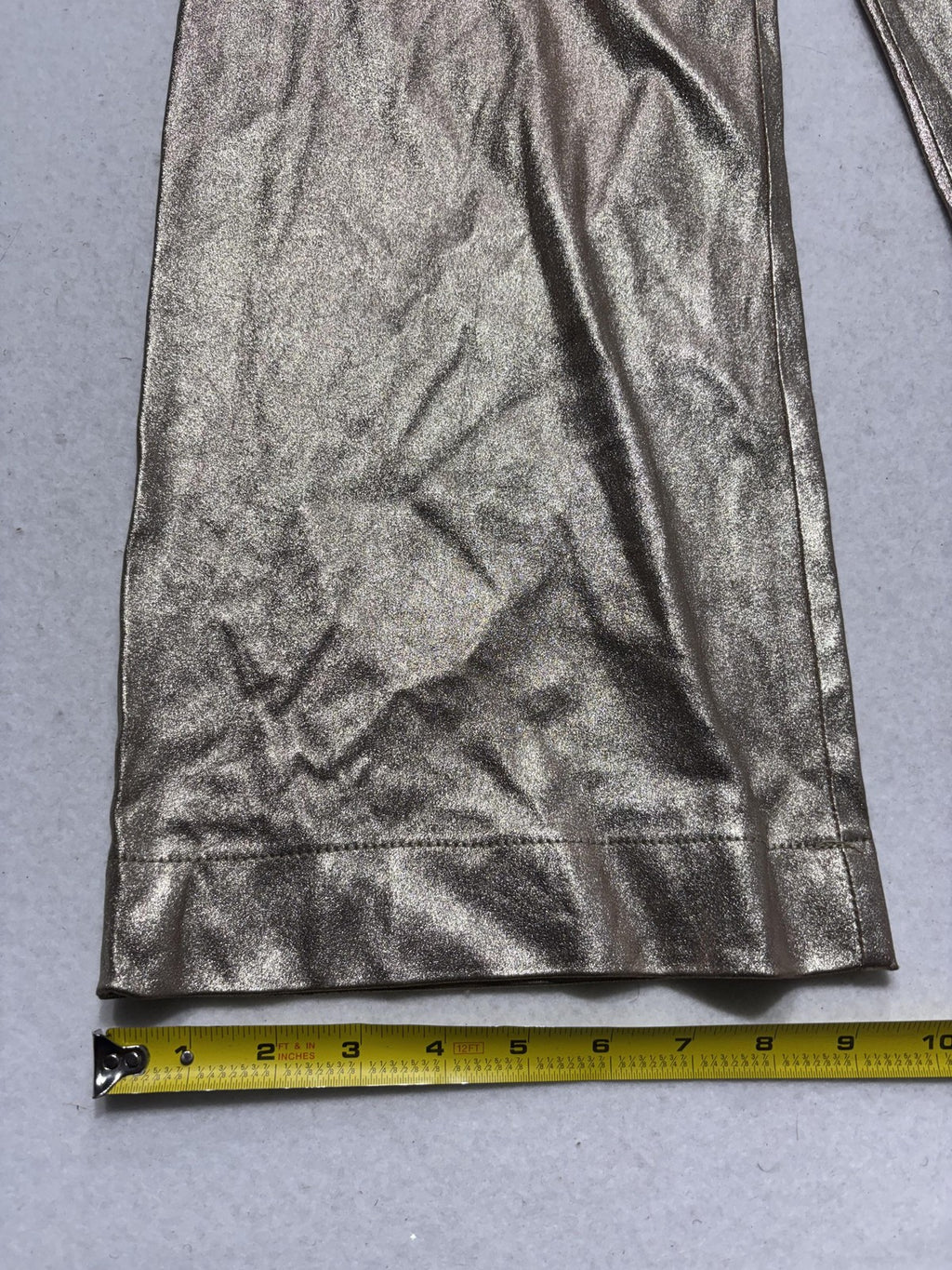 Maeve Pants Womens 26 Gold Colette Metallic Cropped Wide Leg Anthropologie