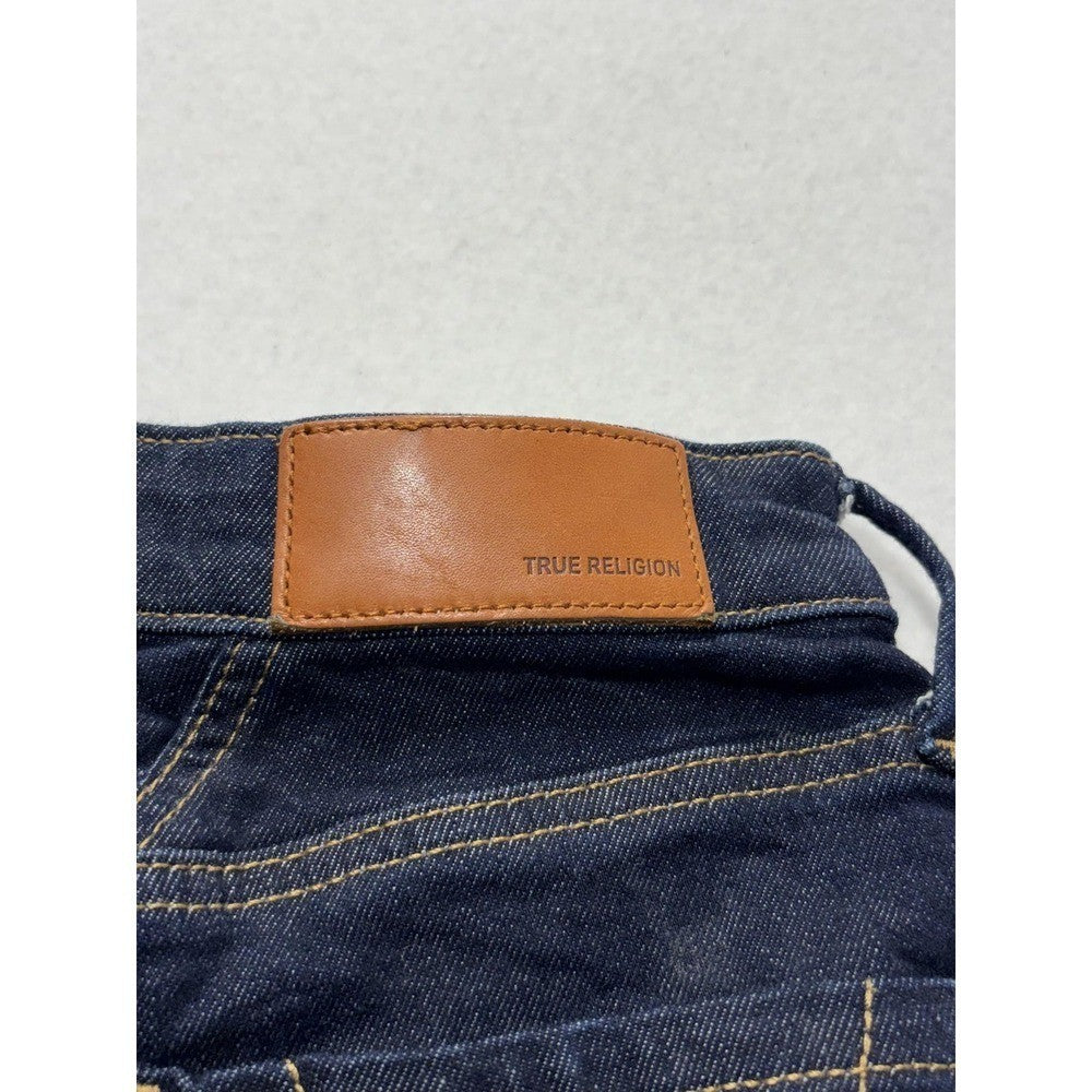 True Religion Skirt Womens 26W Blue Denim Utility Pocket Mini Stretch Casual