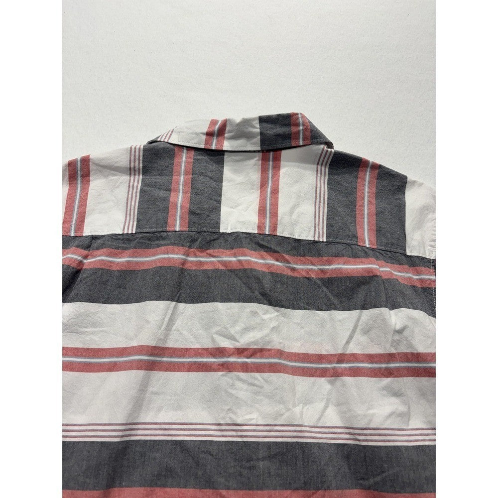 Columbia Shirt Mens Large Multicolor Striped Short Sleeve Button Up Casual