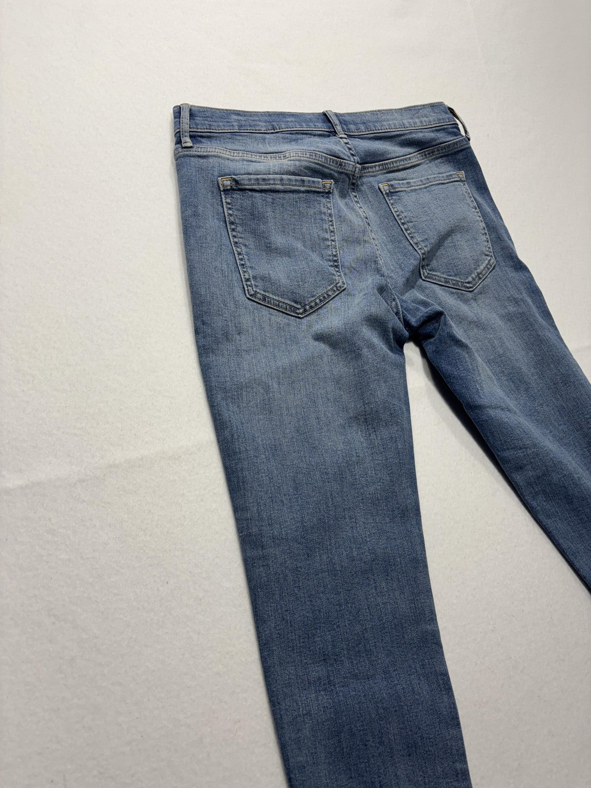 Banana Republic Jeans Womens 28 Blue Wash Mid Rise Skinny Crop Stripe 28x27.5