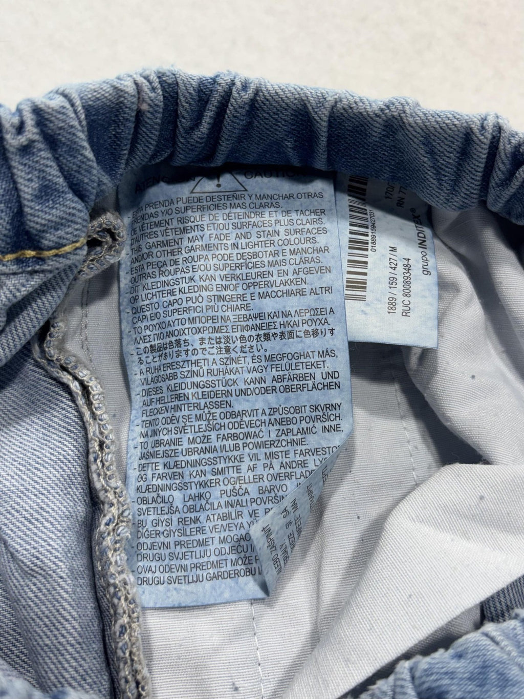 Zara Jeans Mens 30x30 Blue Medium Wash Relaxed Straight Elastic Waist Denim