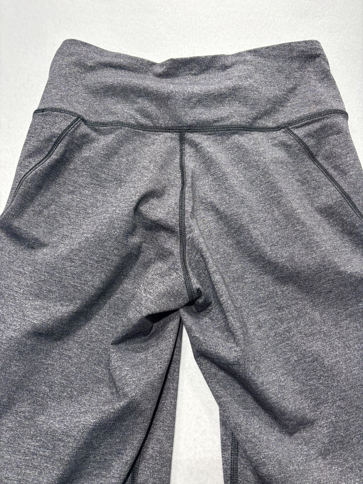 Lululemon Leggings Womens 4 Gray High Rise Zip Pocket 26" Inseam Ankle Running