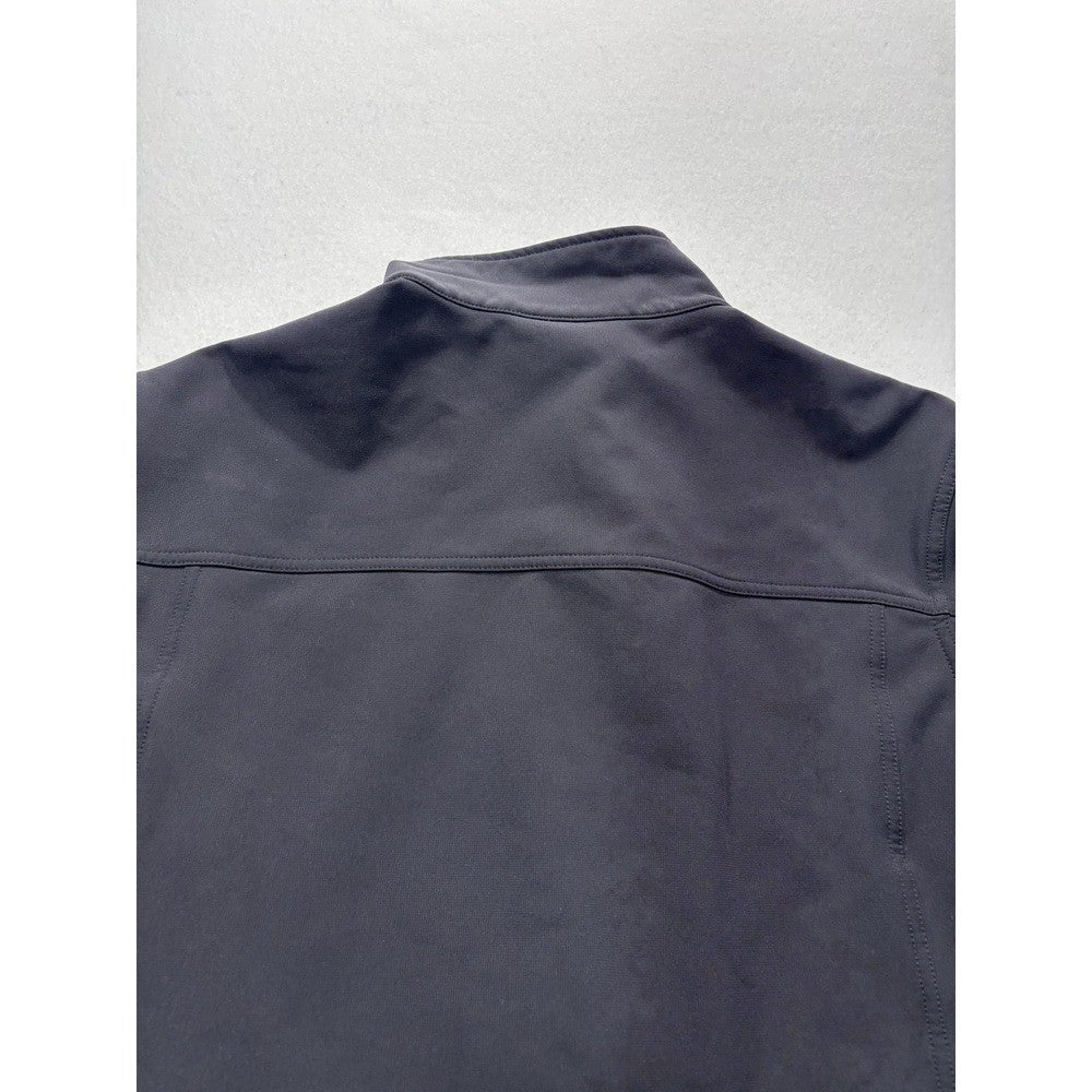 REI Softshell Jacket Mens Medium Black Full Zip Stand Collar Hiking Outdoor