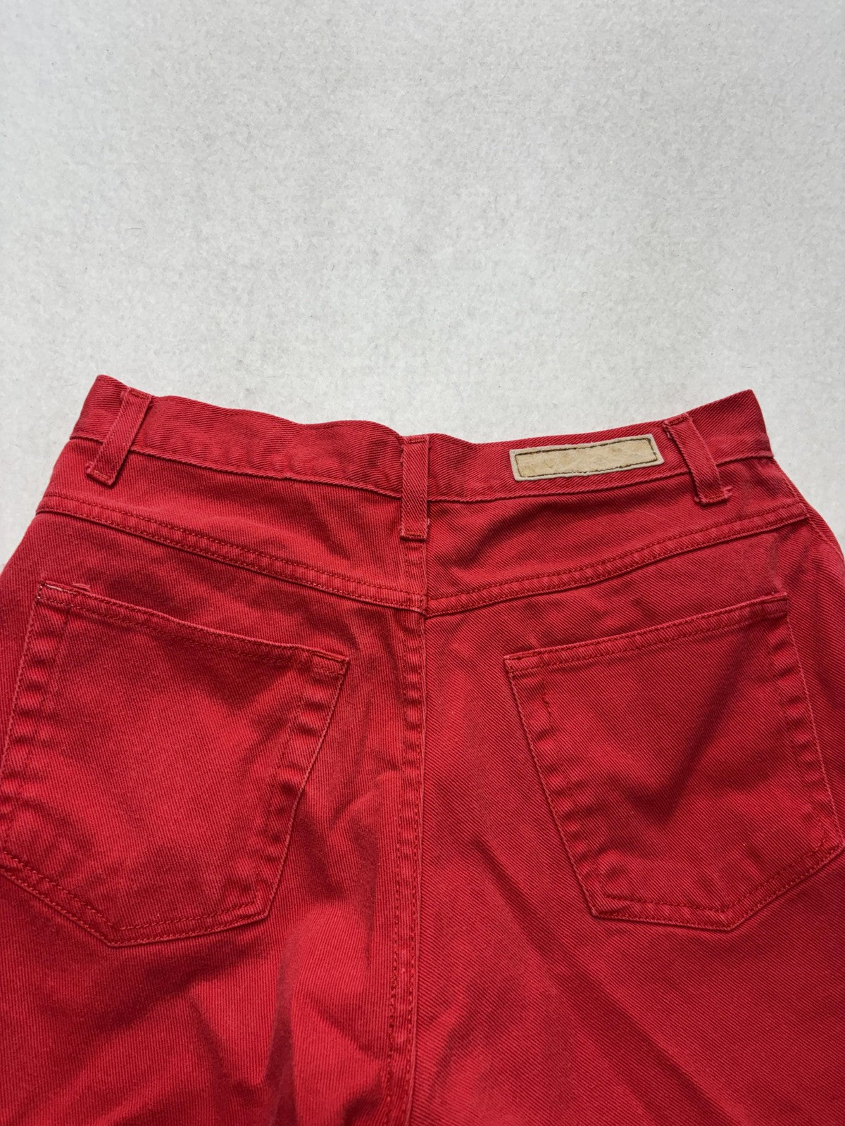 Bill Blass Jeans Shorts Womens 6 Red Denim Mom High Rise 5 Pocket Casual Summer