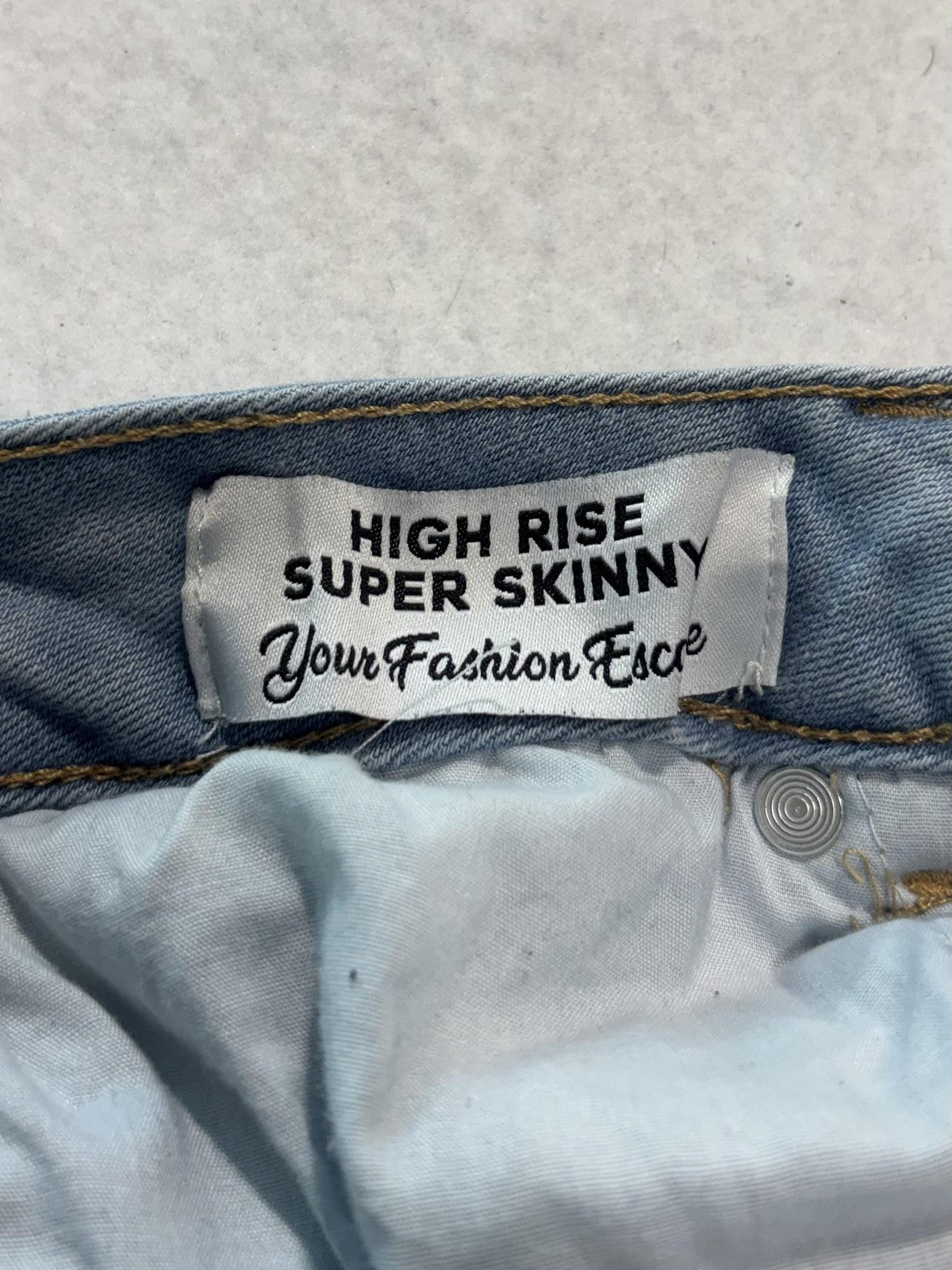 Refuge Miami High Rise Skinny Jeans Juniors 3 Light Wash Distressed 27x28.5